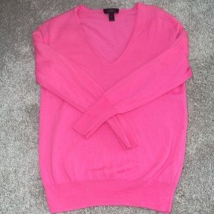 J.Crew hot pink 3/4 quarter sleeve sweater